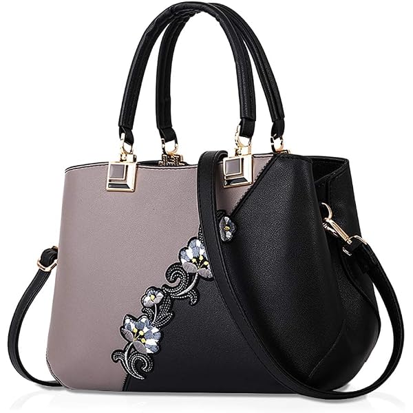 Sac à Main Femme Fourre-tout Moyen NICOLE & DORIS - Cuir PU Avec Pendentif - Bandoulière Amovible - Dimensions 25x20x12 Cm - 4