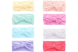 COUXILY Regalo de la Diadema del Bebé Conjunto Turbante Anudado Cabeza de Algodón Envolturas, Paquete de 3