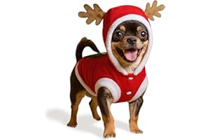 RUGBOL Costume de Noël pour Chien et Chat, Motif de Renne avec Sapin de Noël, idéal pour Petits, Moyens et Grands Animaux de Compagnie, fêtes du Nouvel an (S)