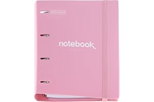 Miquelrius - Carpebloc de plástico polyfoam, Carpeta anillas A4, Incluye un recambio de 100 hojas cuadriculadas + 4 separadores + 1 sobre de polipropileno, Archivador 4 anillas con cierre de goma