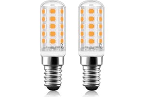 A.bigwhale E14 LED Lampe, 2700K E14 Glühbirne 4W Ersatz für 40W Halogenlampen, 2er Pack Warmweiß Led Energiesparlampe, 400lm Leuchtmittel E14 für Kühlschrank, AC 220-240V, Nicht Dimmbar