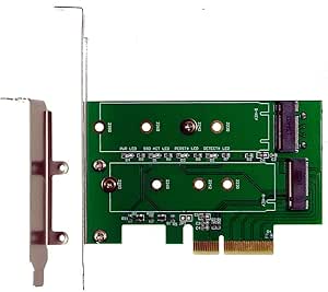M-ware® Adapter NGFF M.2 SSD to PCIe x4 or SATA #14827
