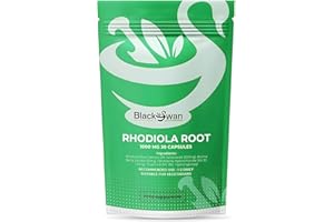 BLACK SWAN SUPPLEMENTS Black Swan Rhodiola Root Capsules - 1000mg Enhanced Energy Level Immune System Support Weight Management Muscle Support Natural Vegan Supplement - 30 Capsules 1 Month Supply