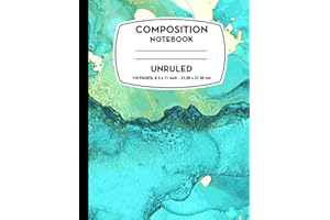Unruled Notebook: Unruled Composition Notebook For Kids, Marble, 8.5"x11", 110 Pages For School, Teacher, Student, Office Composition Book Composition Book By Peggy Schmitz