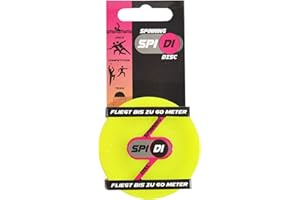 Kögler 93179 SpiDi - Disco de Lanzamiento (Silicona, 6,5 cm Aprox.), Color Amarillo con Purpurina, tamaño de Bolsillo, para Viajes, Playa, jardín, con Amigos, para Adultos y niños