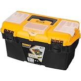 Mano Blo/17 Raflı Organizerli Plastik Kilitli Takım &Ccedil;antası, Polipropilen, Siyah/Sarı, 17 &rsquo;&rsquo;