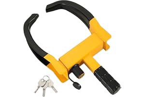 DASBET Wheel Clamp Lock Anti-Theft Lock Heavy Duty Car Wheel Clamp with 3 Keys Adjustable Security Tire Lock Fits 7-11" Width Tyres Wheel Security Clamp for Cars Caravans Trailers (Black)