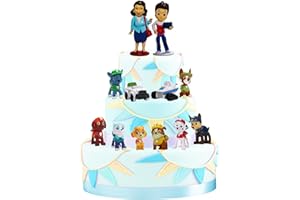 NTGFU Cake Toppers, 12 Pcs Dog Figures Set Birthday Cake Dolls Toppers Decorations Cupcake Toppers Birthday Party Decorations Supplies for Kids Boy Girl Birthday Shower Party Supplies