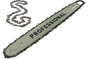 TANIASHOP Lama e Barra Per Motosega da 50 cm 20" Pollici 76 Maglie Ricambio più Catena e Seconda Catena in Omaggio Per Motoseghe Scoppio 45 CC 52 CC Set Ricambio Motosega Barra Guida