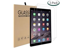 CSL-TECH 2-Pack Screen Protector for iPad 9th 8th 7th Generation 10.2 Inch Tempered Glass Bubble-Free Anti-Scratch Compatible with iPad 2021, 2020, 2019