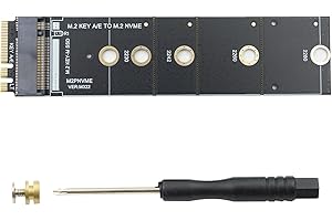 POFET Adapter Nvme, M2 Key A/E do NVME Converter Card for WiFi Network Card Interface to M.2 Hard Disk Interface