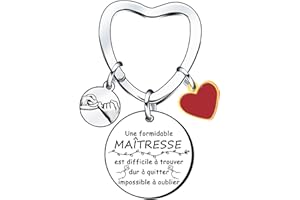 Lumengqi Porte Clef Maîtresse Cadeau Maîtresse école Cadeau de Fin d'année Scolaire Cadeau Maîtresse Noël Cadeau Maîtresse Cadeau Maîtresse d'école Cadeaux d'anniversaire Cadeaux de Noël Idée