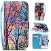 Produktbild Nancen Apple iphone 6 Plus / 6S Plus (5,5 Zoll) Hülle, Bunt PU Leder Brieftasche Schutzhülle Bookstyle Flip Case Wallet Cover mit Standfunktion, Kartenfächer und Magnetverschluss Klapp Protective Etui Wald Muster Handytasche