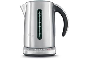 Sage Smart Kettle - Hervidor de Agua Eléctrico Silencioso e Inalámbrico - Ebullición Rápida, Acero Inoxidable