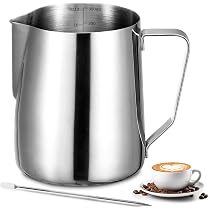 ILSA Pichet à Lait Evolution 35 Cl - Acier Inoxydable 18/10 Rouge - Pour Cappuccino Et Latte Art