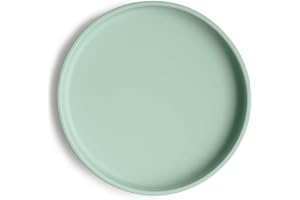 mushie Piatto per bambini con ventosa antiscivolo | Senza BPA | Lavabile in lavastoviglie | Sicuri e di Alta Qualità | Per bambini, Ragazzi e Ragazze | Versione Classica | Cambridge Blue