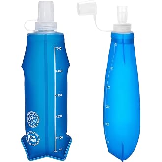 CartHome Running Water Bottle, Collapsible 500ml Soft F...