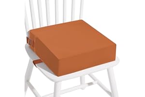 ACEBLISS Rehausseur Chaise Enfant, Portabilité Lavable PU Coussin Rehausseur Chaise Surélevée, Adapté pour les Repas des Jeunes Enfants, Coussin de Chaise Jeunes Enfants Facile à Nettoyer (Brown)