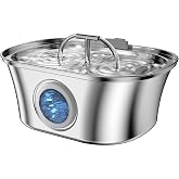 Electron 3.2 L &Ccedil;iftli Paslanmaz &Ccedil;elik Kedi K&ouml;pek İ&ccedil;in Otomatik Su Pınarı Su &Ccedil;eşmesi Su Sebili Sessiz Pompalı