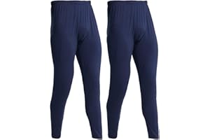 LANBAOSI Lot de 2 Caleçon Long Thermique Homme sous-vêtement Thermique Hiver Ultra Doux Chaude Couche de Base Collant Leggings pour Ski