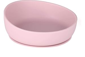 Doidy Baby Bowl 350ml, 6 Months +, Silicone Non-Slip Suction Bowl for Training & Learning to eat, weaning & Feeding Essentials for Baby Food and Snacks, BPA Free (Pink)