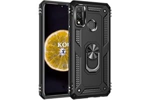 KOUYI Funda para Huawei P Smart 2020, Armor Militar Carcasa con 360 Anillo iman Soporte Hard PC y Silicona TPU Bumper antigolpes Fundas Carcasas Case con Kickstand para Huawei P Smart 2020 (Negro)