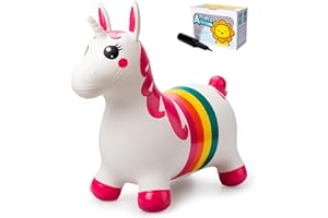 Vastoy Animal Hopper for Kids 2-6 Years - Animal Hoppers Inflatable Bouncy Ride-On Toy with Hand Pump, Indoor Outdoor Ride-On for Balance Training