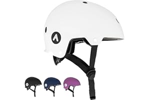 ATTABO Genes Helm für Skateboard und ScooterMTB Helm mit ABS Hartschalentechnologie mit 11 Lüftungslöchern Verstellbar mit Drehknopf Langlebiges Material und Sicherheit