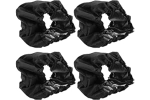 Zerodis Infant Stroller Wheel Cover, 4Pcs Oxford Fabric Baby Stroller Dustproof Foot Cover Wheel Protector Cover Stroller Accessories(L-Black)