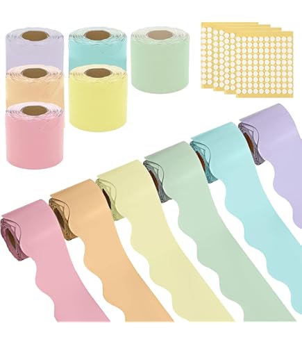 Sourcing Map Bulletin Board Borders, 65.6Ft X 2.75Inch Rolled Classroom Border Trim Notice Board Frame For Classroom Decoration Gradient