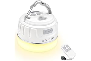 lanktoo Rechargeable Camping Lantern with Remote Control & Power Bank - Camping Light Up to 150H Running Time, 5 Modes Waterproof Tent Light W/Magnetic Base for Power Cut Fishing Emergencies