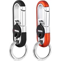 Portachiavi Auto con 5 Portachiavi Moschettone Apribottiglie Portachiavi Resistente Moschettoni Portachiavi in Lega Keychain Macchina Uomo Key Organizer Donna Ragazzo