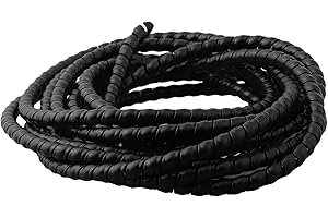 LVYXON Schutzhülle für Hydraulik- und Pneumatikschläuche, Schwarz, 5 m Länge (D-12 mm)