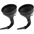 U-BCOO Multi-fFunctional Plastic Funnel Oil Funnel With Flexible Extension Nozzle For Cars And Motorcycles, Engine Oil, Liquid, Diesel, Kerosene And Gasoline（2 PCS）