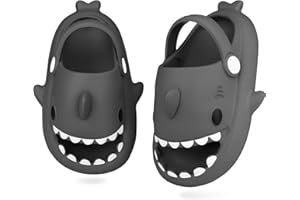 LAKIGE Kids Shark Sliders Summer Clogs Slides Sandals for Boys Girls Non-Slip Beach Pool Shower and Bathing Slippers
