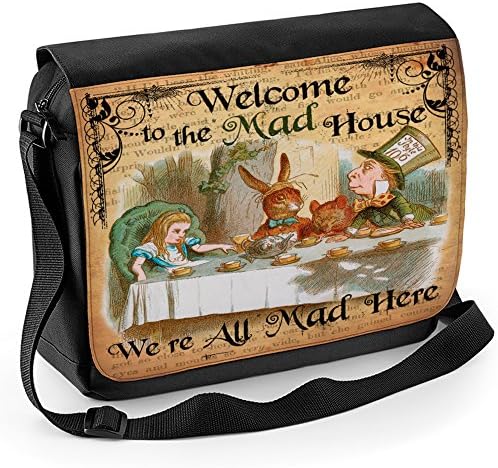 Alice in wonderland Mad Hatter AW06 Vintage School College Shoulder Messenger Bag Gift