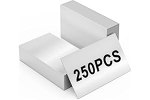 ‎YOFULY 250 Stück Visitenkarten Blanko, Metall Aluminium Visitenkarten Rohlinge, Visitenkarte Leere Alu Legierung Karte Laser Gravierte Visitenkarte Dicke Blanko Karte - Silber, 8.6x5.4cm