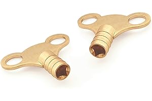 A1SONIC QUALITY FOR LESS A1SONIC® Brass Radiator Key - Radiator Bleed Key - Radiator Bleed Valve Key - Venting Air Valve (2)