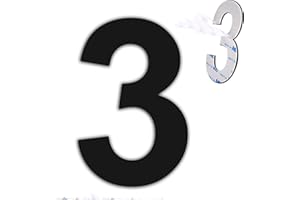 nanlyiau 6in/153mm numero casa exterior adhesivo numero de casa mate negro numeros casa exterior,hecho de acero inoxidable SUS304(3)