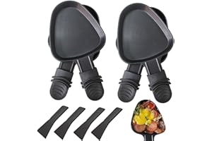 QcuGvy Raclette Casserole-Lot de 4 poêles à raclette triangulaires de rechange Avec RevêTement Non Collant PoignéE D'Isolation18X9cm 4Pelle Au Barbecueplateau de Cuisson Pour Fromage Fondu Oeuf