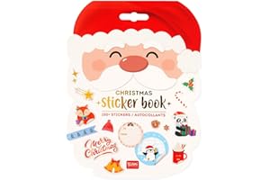 Legami - Quaderno di Adesivi Natalizi, 8 Fogli con più di 150 Stickers in Carta, Sticker Book con Etichette Regalo, Bolli Chiudipacco, Adesivi Decorativi per Natale
