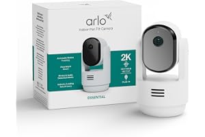 Arlo Essential 3 Indoor PTZ, 2K HD WiFi-övervakningskamera för inomhusbruk, AI-detektering, färgnattvision, kompatibel med Al