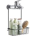 Wopeite Étagère De Douche Sans Perçage – Panier Suspendu Acier Inoxydable Au Mitigeur, Porte-Shampoing 30 Kg, Drainage Rapide, Argent