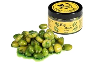 Carp Target - Grains de maïs sur Un hameçon de pêche - 14-16 mm - Appât pour Les pêcheurs de carpes et de silures - Gros Grains de maïs cuits avec Un arôme Naturel - pour Toutes Les Saisons