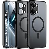 SİDE EYE - Poco X8 Pro Max ile uyumlu Kılıf Mat MagSafe ile uyumlu Renkli Kenarlı Kamera Korumalı + Ekran Koruyucu Cam Set