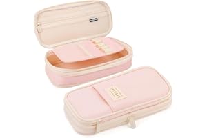 MAMUNU Expandable Pencil Case, Large Capacity Pencil Case with Compartments, Portable Pencil Pen Bag Pouch Stationery Storage Organizer for Girls Women Adult School Office College Students