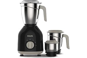 Philips HL7756 Mixer Grinder 750W, with 3 Stainless Steel Jars | 25 mins Continuous Grinding, Mixer Grinder for Kitchen with 