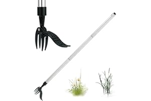 MUMISUTO Unkrautstecher,Teleskop-Unkrautstecher, Unkrautentferner Länge 100cm, Ideales Gartenwerkzeug zum effektiven Entfernen von Unkraut, mit ergonomischem Griff, Aus Qualitätsstahl, Korrosionsgeschützt