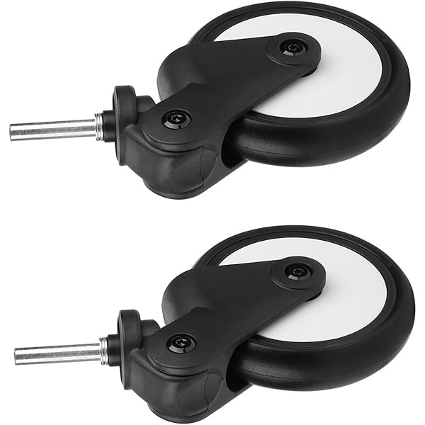 Roues De Rechange Pour Poussette - Paire Avant/Arrière En Caoutchouc - Compatible Yoya/Vovo - Diam. 13cm