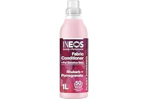 INEOS Next- Gen Long Lasting Fabric Conditioner Rhubarb + Pomegranate (50 Washes), Plant Powered, Odour Removal, Softens + Protects